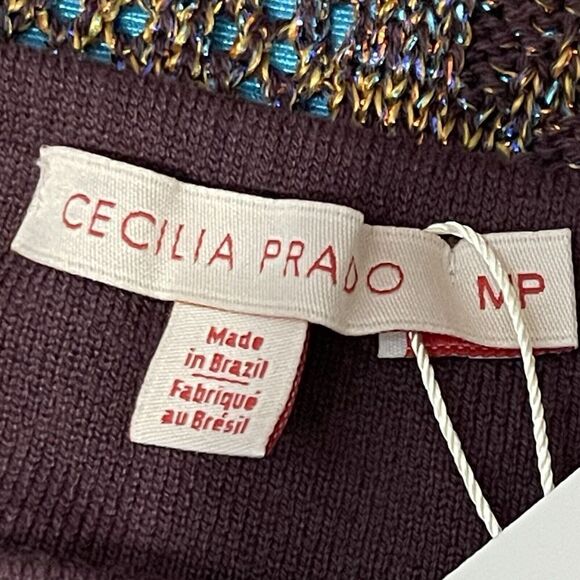 CECILLIA PRADO Anthropologie Lumi Midi Sweater Skirt Medium Petite NEW Metallic - Picture 9 of 15